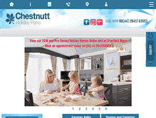 Tablet Screenshot of chestnuttholidayparks.com